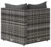 vidaXL Garten-Ecksofa mit Kissen Grau Poly Rattan Produktbild-Vorschau 4