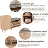 Armoire à chaussures avec banc, 2 tiroirs et 2 étagères, Voir les images du produit 6