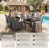 tectake® Aluminium Rattan Sitzgruppe Menorca wetterfest und Produktbild-Vorschau 2