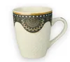 6er Set Dickwandige Kaffeetassen mit Muster aus Porzellan Produktbild-Vorschau 4