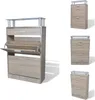vidaXL Schuhschrank mit Schubfach & oberes Glasregal Holz Produktbild-Vorschau 1