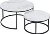 Couchtisch Rund 2er Set, Wohnzimmertisch, Marmor Optik - 80 Produktbild-Vorschau 11