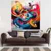 Chaos abstrakte Linien Leinwandbild Wandbild Kunstdruck XL Produktbild-Vorschau 2