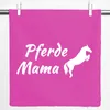 Huuraa Kissenbezug Pferdemama Silhouette 40x40cm Fuchsia Produktbild-Vorschau 1