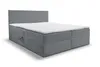 A studio shot of a gray boxspring bed with a white mattress on a white background. Produktbild-Vorschau