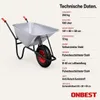 ONBEST Schubkarre WB250 | inklusive Gartenabfallsack | 100 Produktbild-Vorschau 12