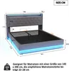 Flieks Polsterbett 140x200cm mit USB, Stauraumbett Produktbild-Vorschau 7