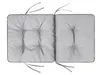 A top-down view of a gray tufted cushion for a swing or bench. Podgląd zdjęcia produktu