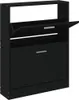 vidaXL Skriňa na topánky čierna 59x17x81 cm Materiál drevo Náhľad obrázku produktu 1