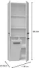 Adgo Bad Hochschrank, Weiß matt, 60x30x174 cm (BxTxH), Produktbild-Vorschau 3