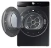 A black Samsung washing machine with the door open, showing the drum. Produktbild-Vorschau