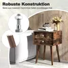 COSTWAY 2-częściowy stolik nocny z 2 szufladami, szafka Podgląd zdjęcia produktu 6