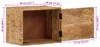 vidaXL Wand-Nachttisch 40x30x25 cm Massivholz Mango Produktbild-Vorschau 7
