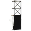 vidaXL Traktor-Weinschrank Weiß 49x31x172 cm Raues Produktbild-Vorschau 4