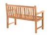 Möbilia Gartenbank 120 cm | 2-Sitzer aus Teak Holz | B 120 Produktbild-Vorschau 3