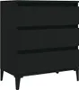 vidaXL Credenza nera 60x35x70 cm materiale a base di legno Anteprima dell’immagine prodotto 2