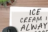 MuchoWow® Mauspad Mousepad Zitate - Eiscreme ist immer eine Produktbild-Vorschau 2