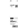 This is a product information label with text, icons, and a QR code. Voir les images du produit