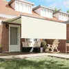 vidaXL Zatiahnuteľná markíza Krémová 400 x 300 cm Polyester Náhľad obrázku produktu 2