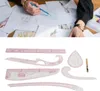 7pcs French Curve Règle en PVC transparent CM MM haute Voir les images du produit 3
