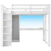 Flieks Etagenbett 140x200cm mit Kleiderschrank und Stange, Produktbild-Vorschau 8