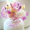 Bouquet de fleurs séchées - Violet & accents dorés - Voir les images du produit 4