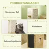 PawHut Kratzstamm, 79cm Kratzsäule mit Fellbürsten, Produktbild-Vorschau 5