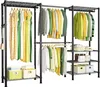 Wytrzymały wieszak na ubrania, 230*35*180cm, z półkami o Podgląd zdjęcia produktu 1