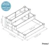 needs&wants® Aiuola rialzata grande a gradini in legno per Anteprima dell’immagine prodotto 4