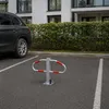 KADAX inklapbare parkeerbarrière, 74 x 46,5 cm, grijs-rood Productafbeelding-voorbeeld 2