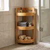 Eckregal aus Bambus für das Badezimmer, 23 x 23 x 61 cm Produktbild-Vorschau 2