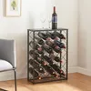 A wine rack filled with wine bottles, displayed next to a chair in a room. Podgląd zdjęcia produktu