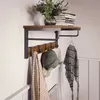 Mondeer Wandregal mit 5 Haken Wandgarderobe Flurgarderobe Produktbild-Vorschau 3