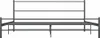 A front view of a metal bed frame on a white background. Náhľad obrázku produktu