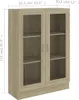 VidaXL 802753, Dąb, Drewno, Drewno, Szkło, Drewno, 825 mm, Podgląd zdjęcia produktu 8