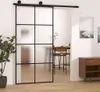 vidaXL Drzwi przesuwne z okuciem 102,5x205 cm ESG szkło i Podgląd zdjęcia produktu 9