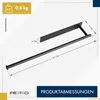 Stilvoller Handtuchhalter ohne Bohren Schwarz Matt 47cm - Produktbild-Vorschau 6
