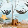 Muralo Selbstklebende Fototapete für Kinder PANDAS Pflanzen Produktbild-Vorschau 7