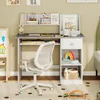 Scrivania per bambini COSTWAY, scrivania per scuola, Anteprima dell’immagine prodotto 2
