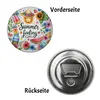 Sonne und Sommer Magnet mit Flaschenöffner rund mit Spruch Produktbild-Vorschau 2