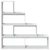 A white, multi-level bookshelf against a white background. Náhled obrázku produktu