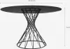 Table design ronde moderne noire en verre 120cm pour salon Voir les images du produit 5