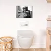 Wanddeko 40x30 cm - BadezimmerAffe mit Zeitung, Leinwand Produktbild-Vorschau 6