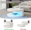 Merax LED tavolino rotondo 70×70 cm, piano rotante, Anteprima dell’immagine prodotto 8