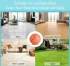 Collage showing a dog toy on different surfaces: tiles, wooden floor, thin carpet, and lawn. Podgląd zdjęcia produktu