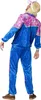 A person wearing an 80s-style tracksuit, viewed from the back. Produktbild-Vorschau