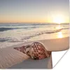 MuchoWow® Poster Muschel - Strand - Himmel 50x50 cm - Produktbild-Vorschau 1
