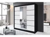 Easy4You R6 200 cm Schwarz/Weiß Schiebetüren Kleiderschrank Produktbild-Vorschau 2