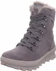 A single grey boot with fur trim and laces. Produktbild-Vorschau