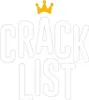 The image shows the words "CRACK LIST" in large white letters with a yellow crown above them. Produktbild-Vorschau